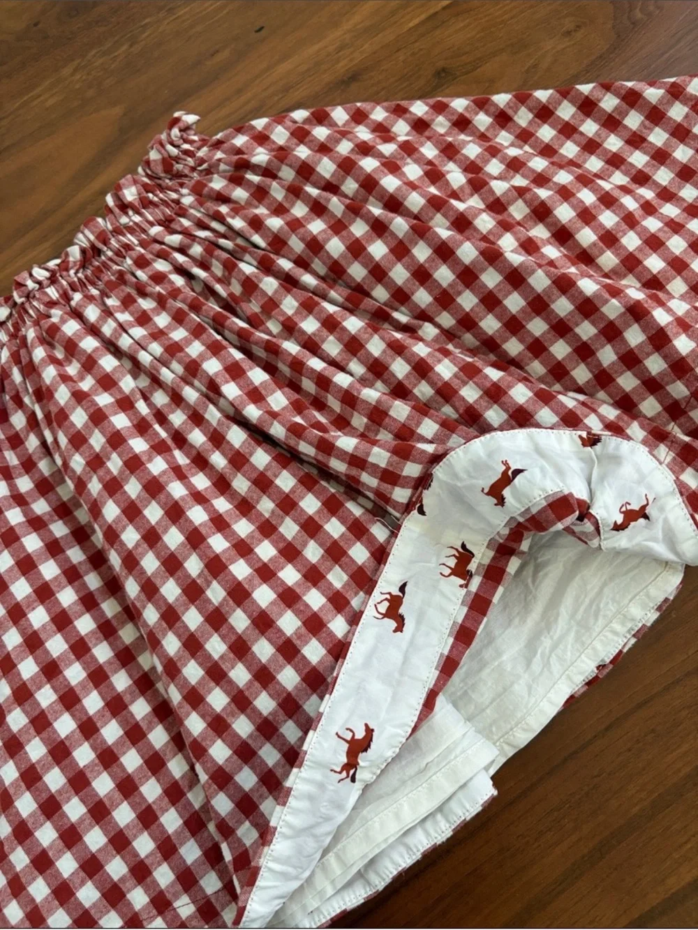 Pink Chicken Girls' Theodore Skirt Gingham Size 8 Years